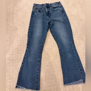 Pistola Dark Blue step up ankle crop Jeans. Size 28